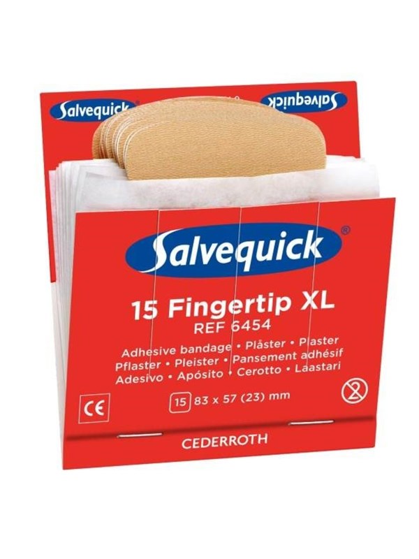 Produktfoto för PLÅSTERREFILL FINGERTOPP EXTRA STORA 6454 SALVEQUCK | Beijerbygg Byggmaterial