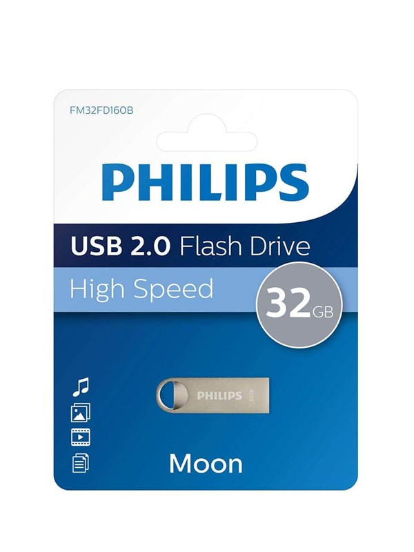 Philips USB Flash Drive 32GB - Moon edition 2.0 - Vintage silver - 32GB - USB-minne