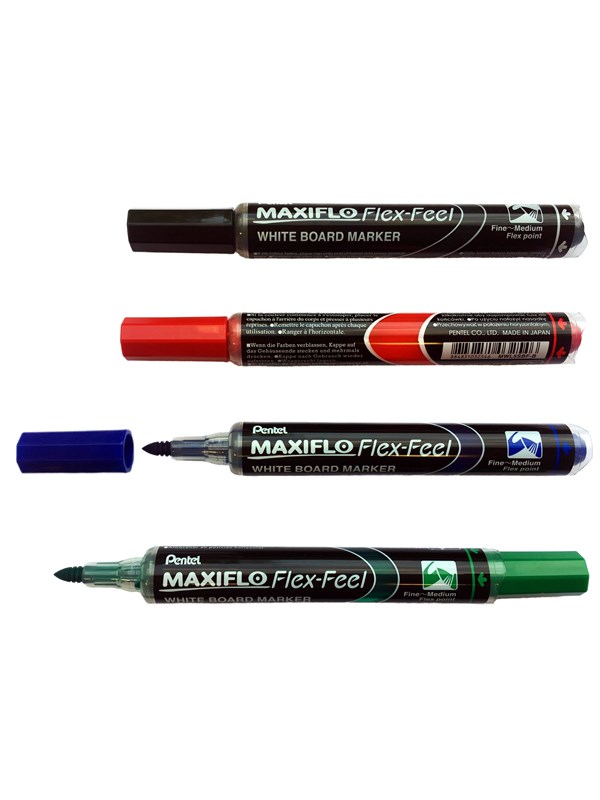 Produktfoto för Pentel Whiteboardtorkare Flex inkl 4 pennor