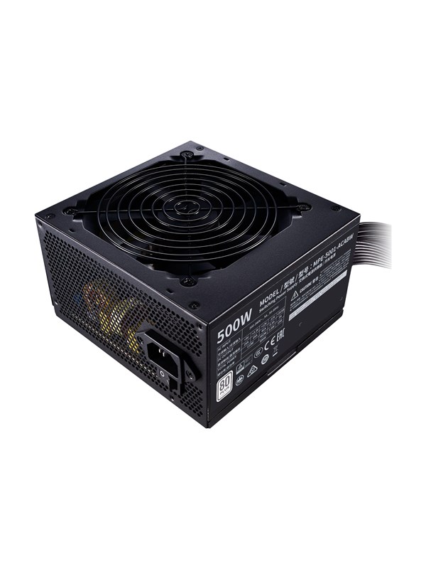 Cooler Master MWE White V2 500 Strömförsörjning - 500 Watt - 120 mm - ATX 2.52 - 80 Plus White certificate (upp till 80% effektivitet)