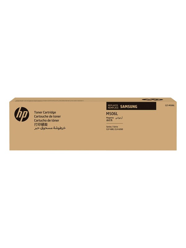 Produktfoto för Samsung Toner, CLT-M506L, 305A, magenta, singelförpackning