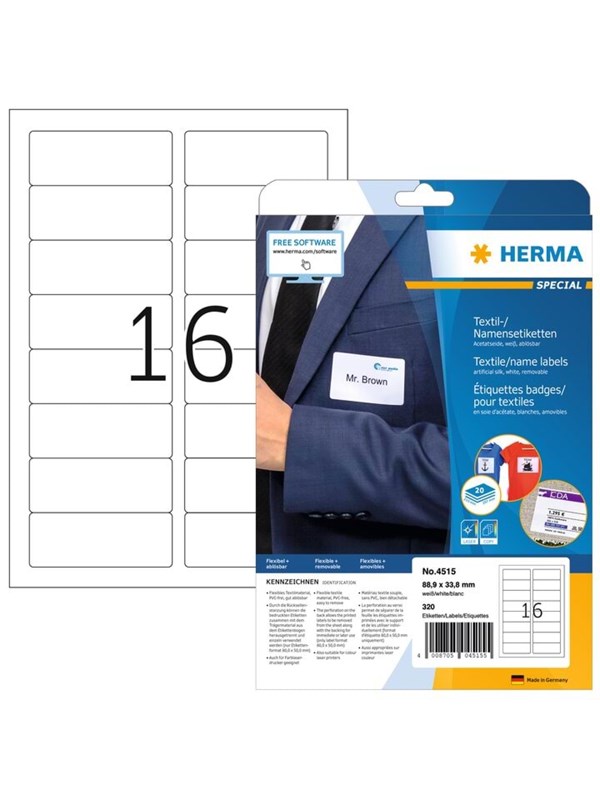 HERMA Special Name/textile