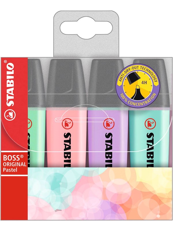 STABILO BOSS Pastel highlighter set of 4 colors