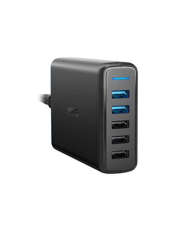 Anker PowerPort 5 with Dual Quick Charge 3.0 - Black