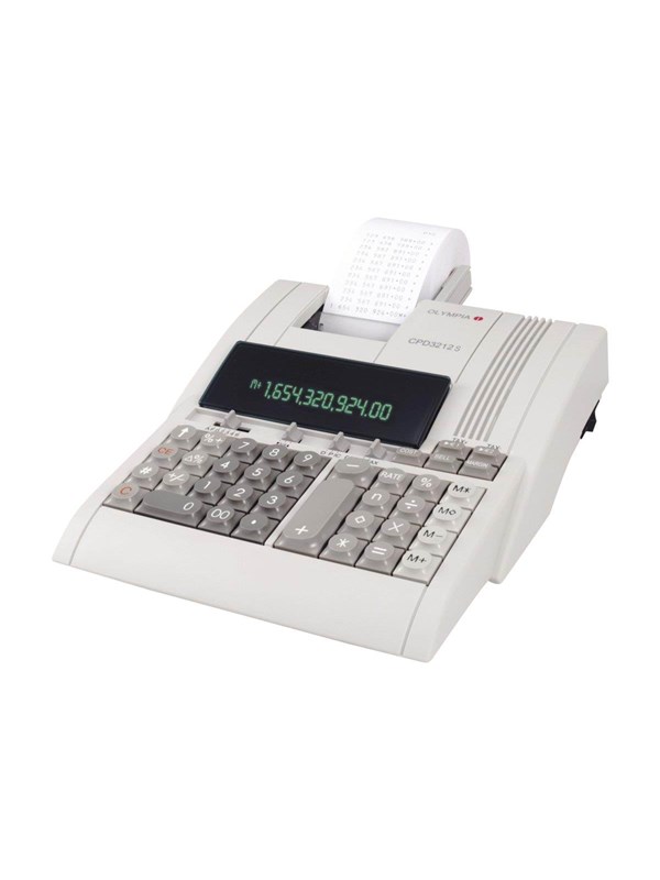 Produktfoto för Olympia CPD 3212 S - Utskriftsberäknare - VFD - 12 siffror - Växelströmadapter