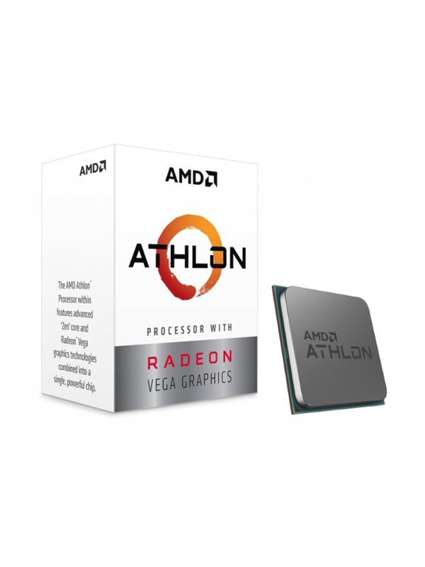 AMD Athlon 3000G CPU - 2 kärnor - 3.5 GHz - AMD AM4 - AMD Boxed (med kylare)