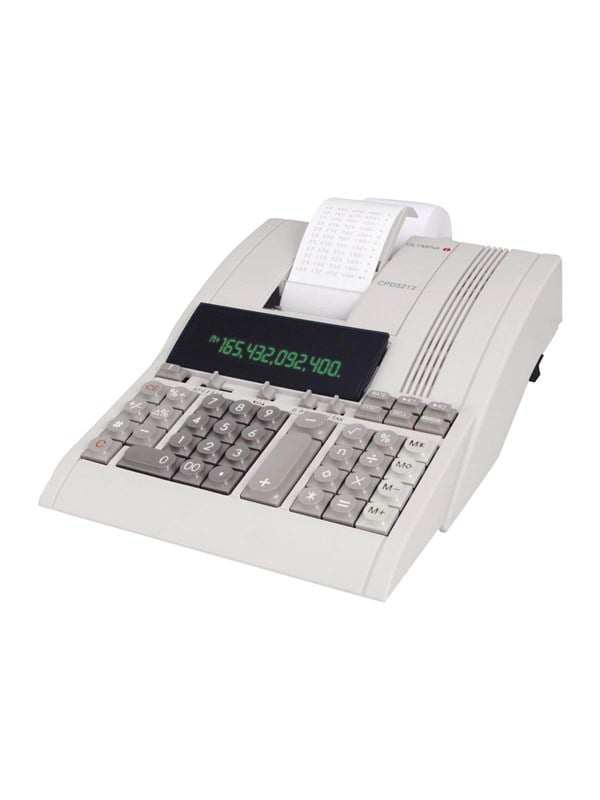 Produktfoto för Olympia CPD 5212 - Utskriftsberäknare - VFD - 12 siffror - Växelströmadapter