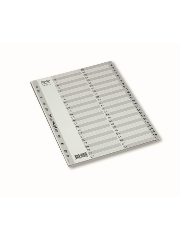 Bantex Strong-Line® Registerset 1-54, Grå
