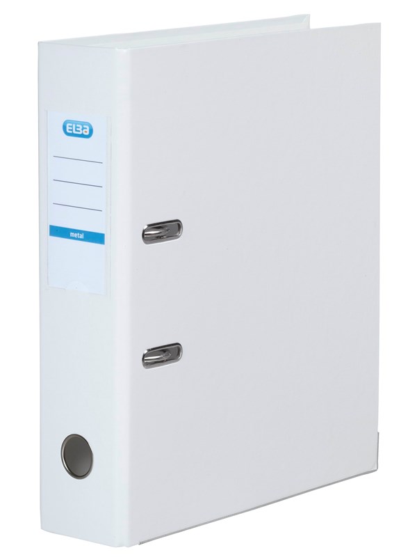 Produktfoto för ELBA Metal Gaffelpärm Vit A4 8 Cm
