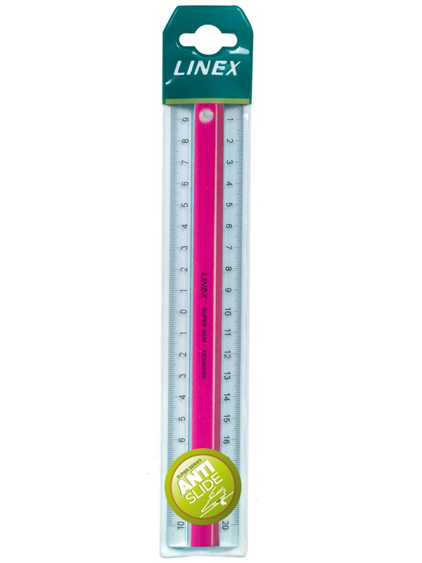 Linex Lineal  Super 20 cm akryl rosa