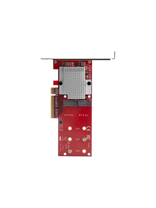 StarTech.com x8 Dual M.2 PCIe SSD Adapter - PCIe 3.0 - PCI Express M.2 SSD Adapter Card- For PCIe NVMe and PCIe AHCI M.2 SSDs - interface adapter - M.2 Card - PCIe 3.0 x8
