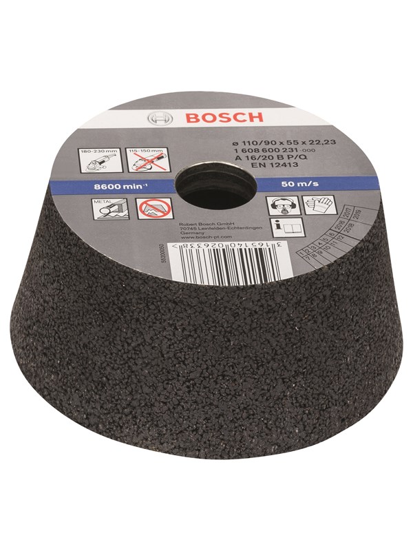Bosch Koppslip, konisk - metall/gjutjärn 90 mm, 110 mm, 55 mm, 16