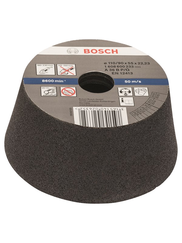 Bosch Koppslip, konisk - metall/gjutjärn 90 mm, 110 mm, 55 mm, 36