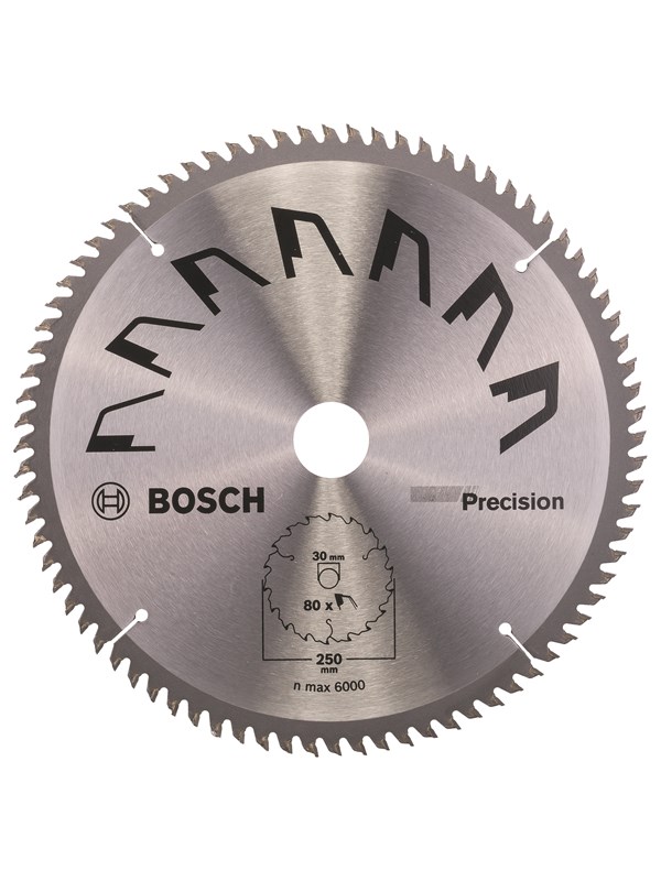 Bosch Cirkelsågklinga PRECISION D= 250 mm; borrhål= 30 mm; K= 80