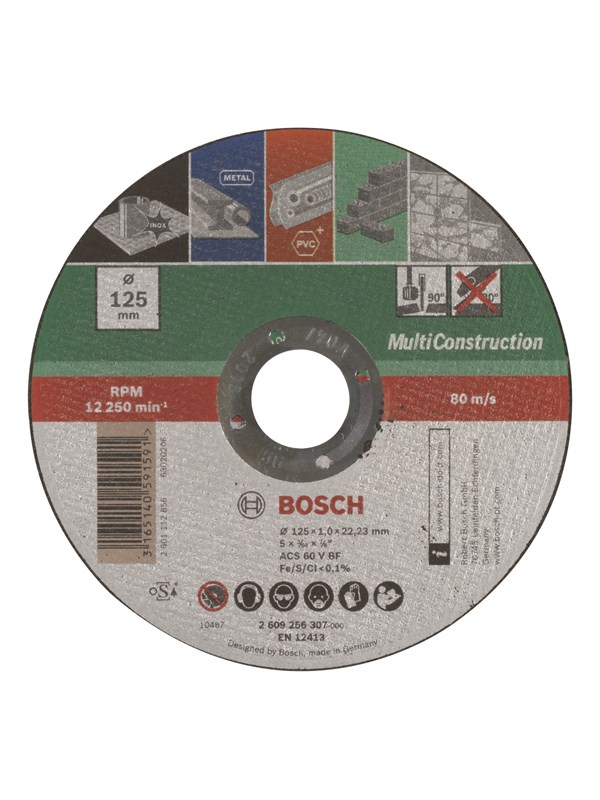 Bosch Rak kapskiva, Multi Construction D= 125 mm