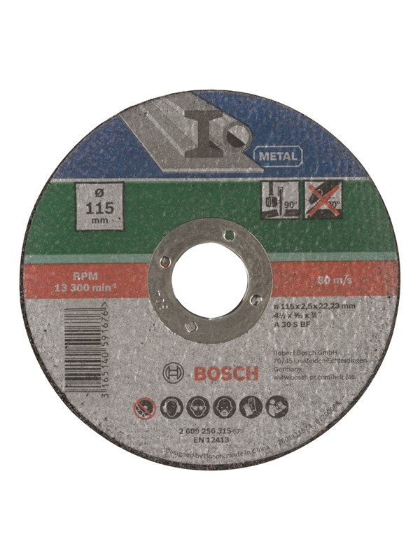 Bosch Rak kapskiva, metall D= 115 mm; tjocklek= 2,5 mm