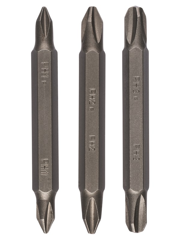 Bosch 3-delars vändbitssats (PH, PH) PH1-PH1; PH2-PH2; PH3-PH3; 60 mm
