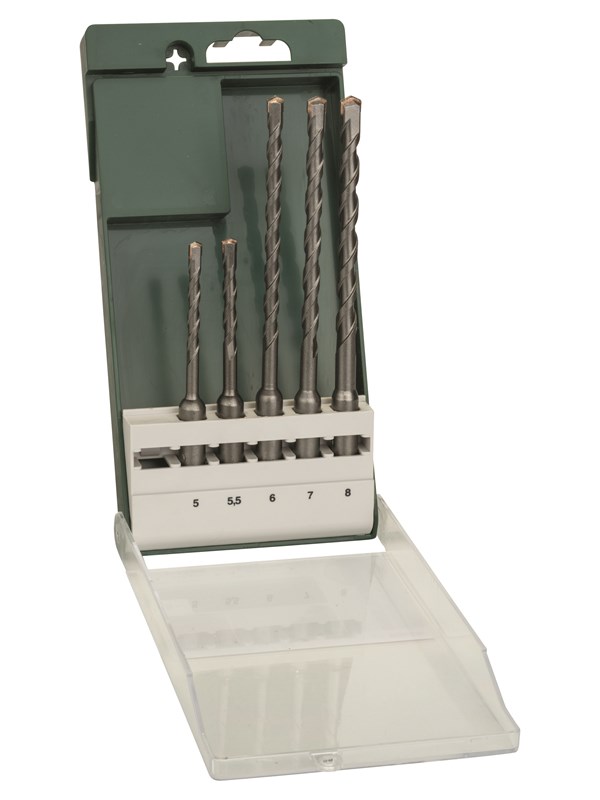 Bosch 5-delars hammarborrsats SDS plus 5,0x110; 5,5x110; 6,0x160; 7,0x160; 8,0x160 mm