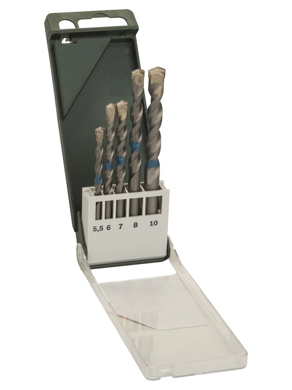 Bosch 5-delars betongborrsats 5,5 x 85; 6,0 x 100; 7,0 x 100; 8,0 x 120; 10,0 x 120