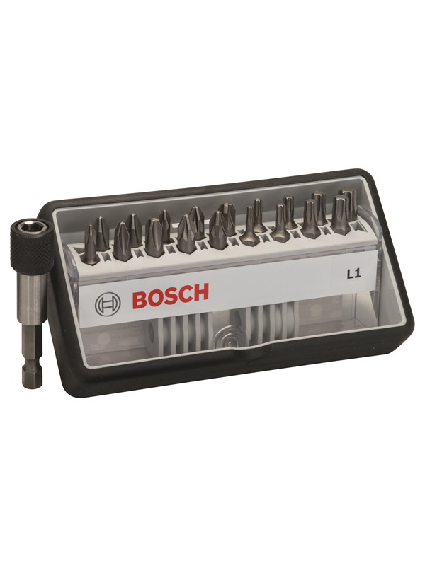 Bosch 18+1-delars Robust Line-skruvbitssats L extrahård 25 mm, 18+1-delars
