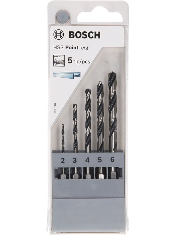 Bosch HSS PointTeQ Hex borr 5-delssats 2/3/4/5/6 mm