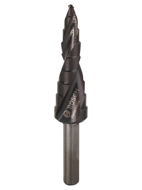 Bosch Etappborr HSS-AlTiN 4 - 12 mm, 6,0 mm, 66,5 mm