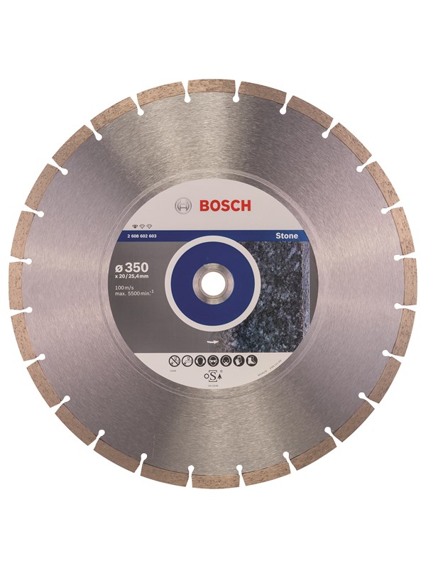 Bosch Diamantkapskiva Standard for Stone 350 x 20/25,40 x 3,1 x 10 mm