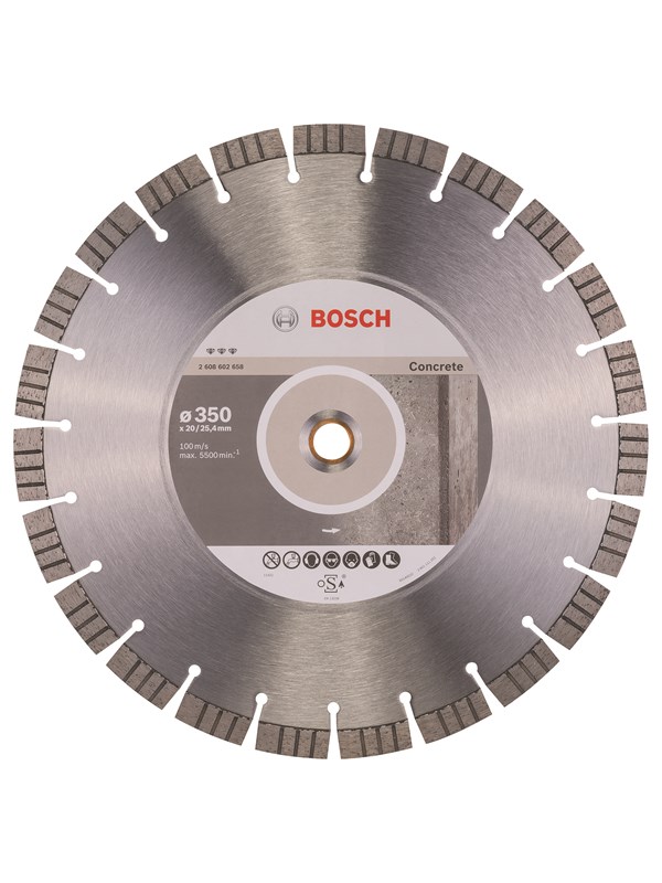 Bosch Diamantkapskiva Best for Concrete 350 x 20,00+25,40 x 3,2 x 15 mm