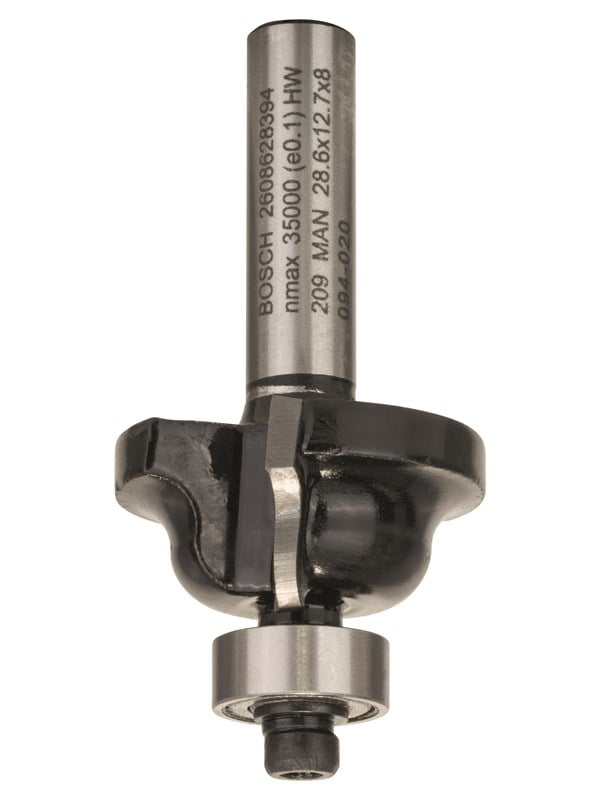 Bosch Kantprofileringsfräs B, 8 mm, R1 4 mm, B 8 mm, L 12.4 mm, G 54 mm 8 mm, R1 4 mm, B 8 mm, L 12,4 mm, G 54 mm