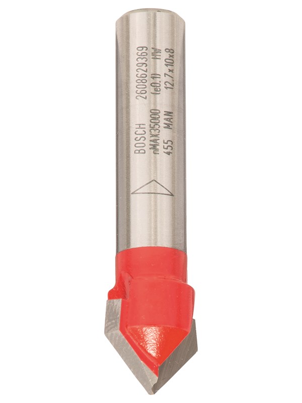 Bosch Expert for Wood V-notfräs, 8 mm, D 12,7 mm, L 10 mm, G 44,5 mm, 90° 8 mm, D 12,7 mm, L 10 mm, G 44,5 mm, 90°