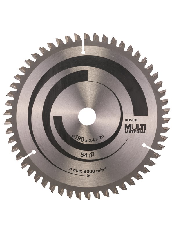 Bosch Cirkelsågklinga Multi Material 190 x 20/16 x 2,4 mm; 54