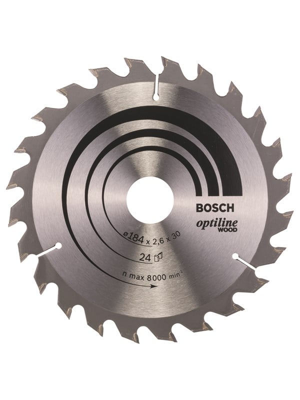 Bosch Cirkelsågklinga Optiline Wood 184 x 30 x 2,6 mm, 24