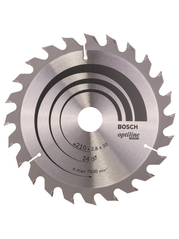 Bosch Cirkelsågklinga Optiline Wood 210 x 30 x 2,8 mm, 24