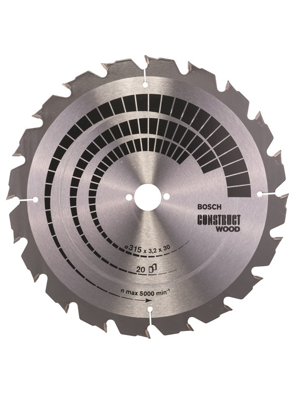 Bosch Cirkelsågklinga Construct Wood 315 x 30 x 3,2 mm; 20