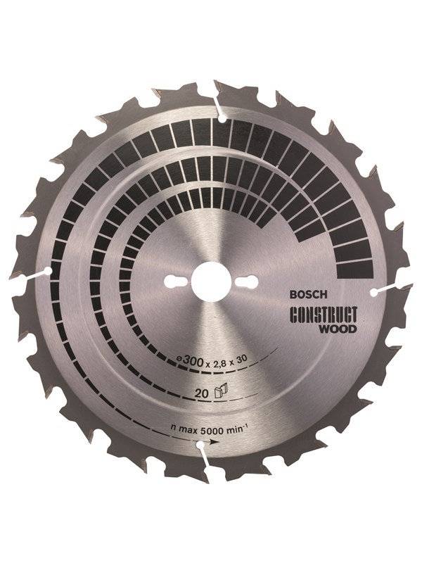 Bosch Cirkelsågklinga Construct Wood 300 x 30 x 2,8 mm; 20