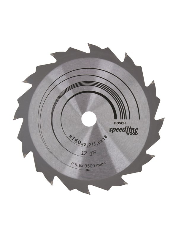 Bosch Cirkelsågklinga Speedline Wood 160 x 16 x 2,2 mm, 12