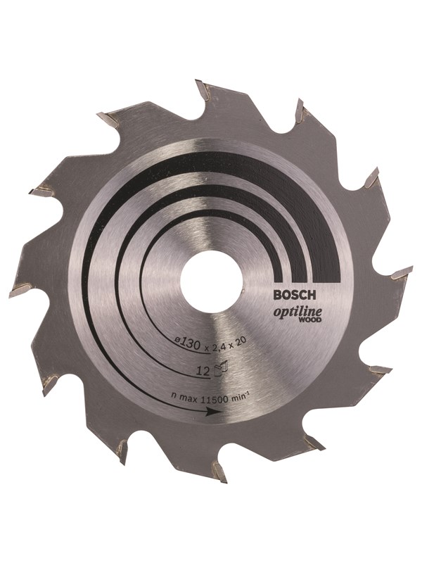 Bosch Cirkelsågklinga Optiline Wood 130 x 20/16 x 2,4 mm, 12