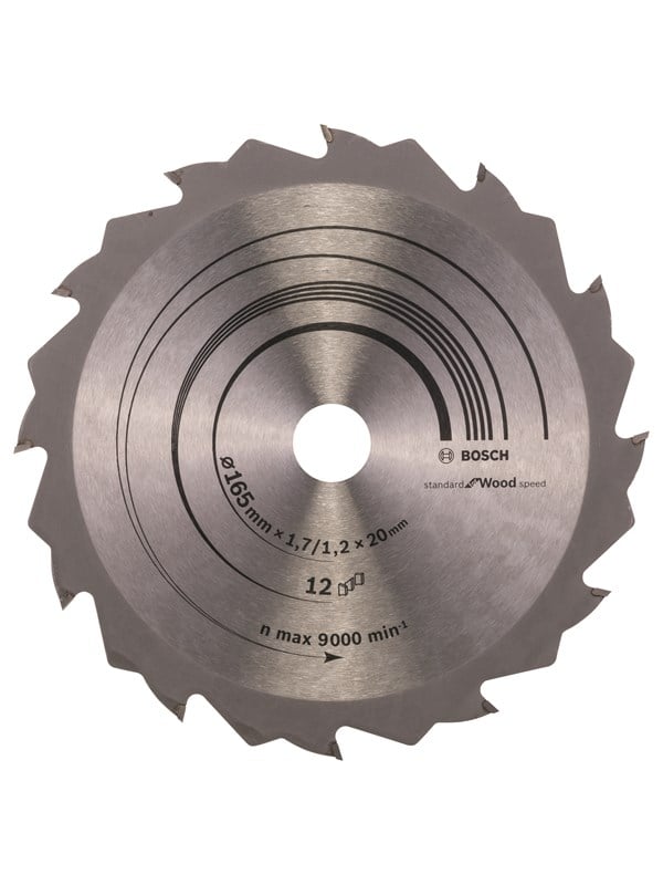 Bosch Cirkelsågklinga Speedline Wood 165 x 20/16 x 1,7 mm, 12