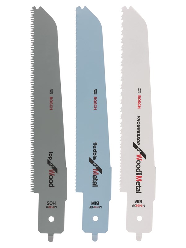 Bosch Sticksågsblad-set i 3 delar till allsåg PFZ 500 E M 1142 H; M 3456 XF; M 1122 EF
