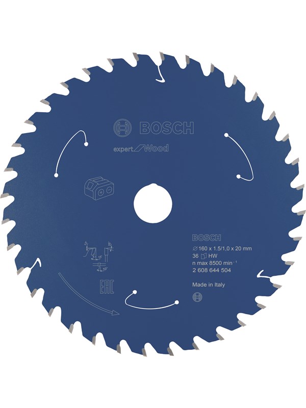 Bosch Expert for Wood cirkelsågklinga för sladdlösa sågar 160×1,5/1×20 T36