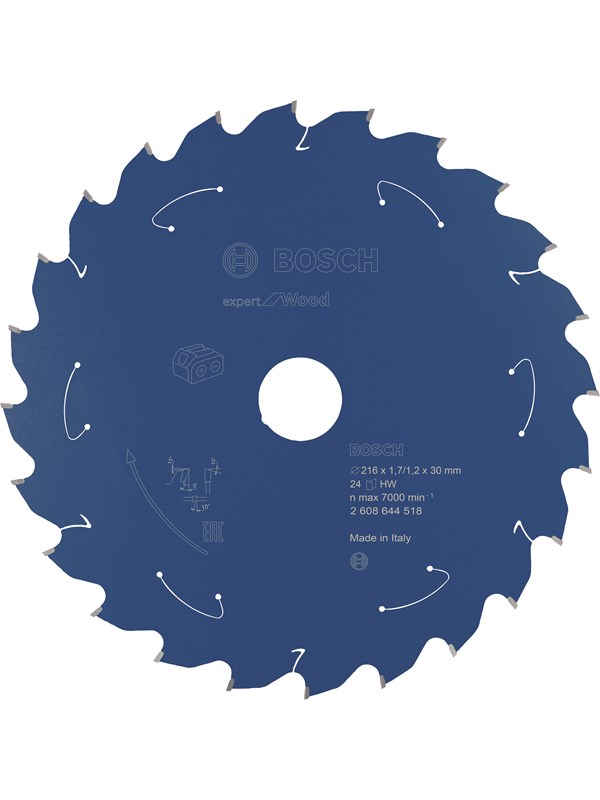 Bosch Expert for Wood cirkelsågklinga för sladdlösa sågar 216×1,7/1,2×30 T24