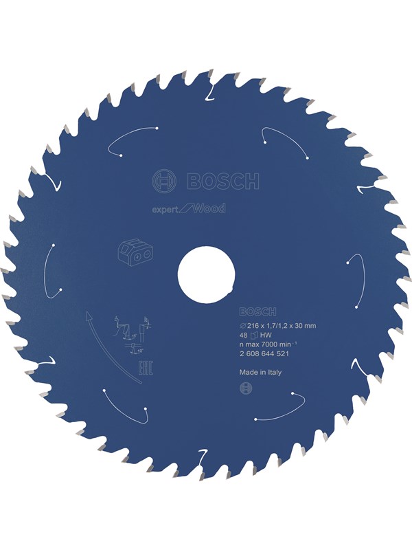 Bosch Expert for Wood cirkelsågklinga för sladdlösa sågar 216×1,7/1,2×30 T48