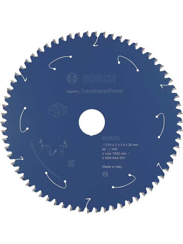 Bosch Expert for Laminated Panel cirkelsågklinga för sladdlösa sågar 210×2,1/1,4×30 T66