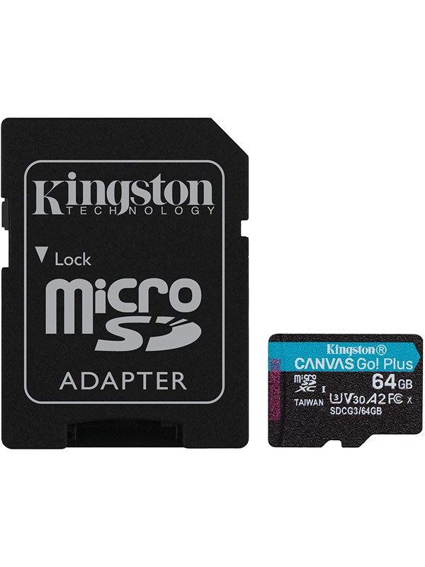 Kingston Canvas Go! Plus Microsd/sd 170mb/s 64gb