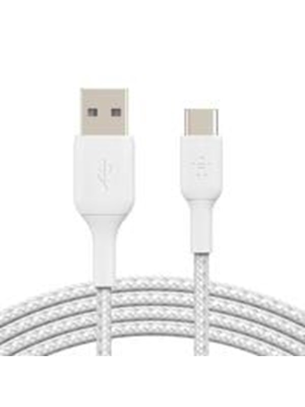 Belkin BoostCharge USB-A to USB-C Cable - Braided - 2m - White