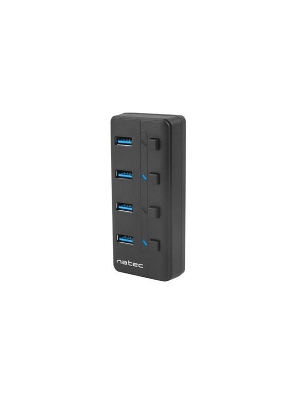 Natec NHU-1557 Hub USB 3.0 Mantis2 4-ports USB Hub - USB 3.2 - 4 porte - Svart