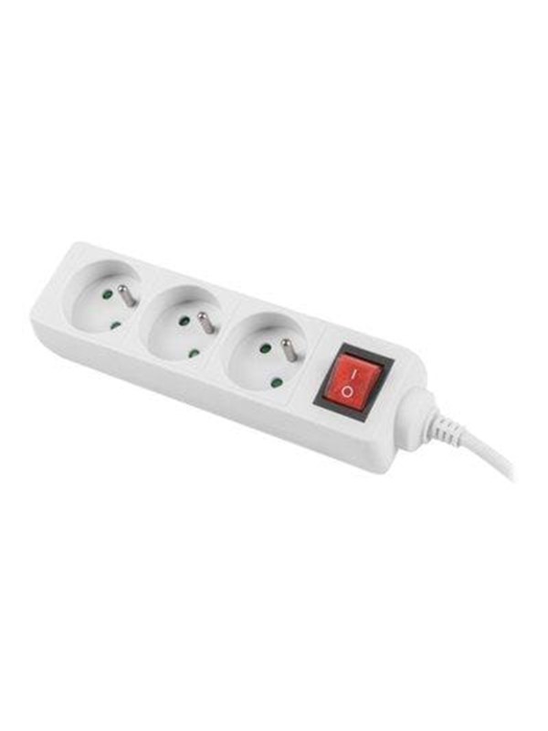 Lanberg PS1-03E-0300-W - power strip - 2500 Watt