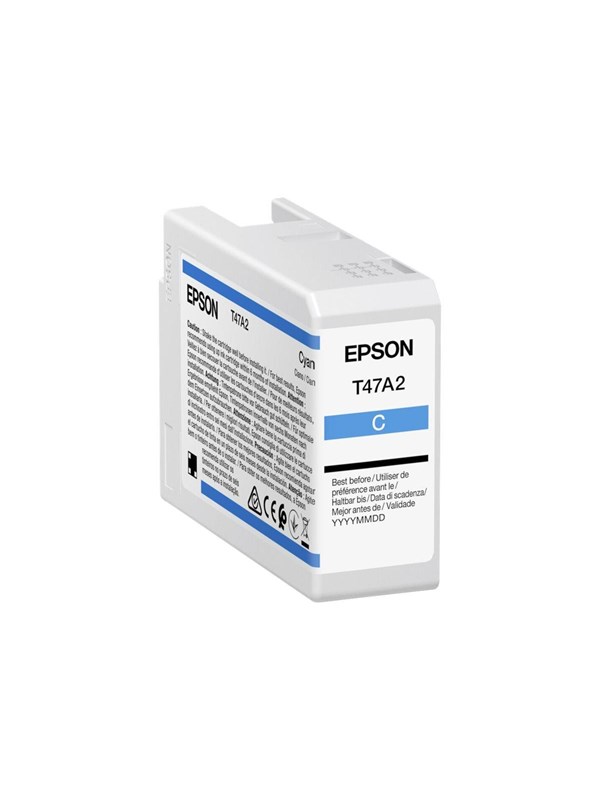 Produktfoto för Epson T47A2 - 50 ml - cyan - original - bläckpatron - för SureColor SC-P900, SC-P900 Mirage Bundling