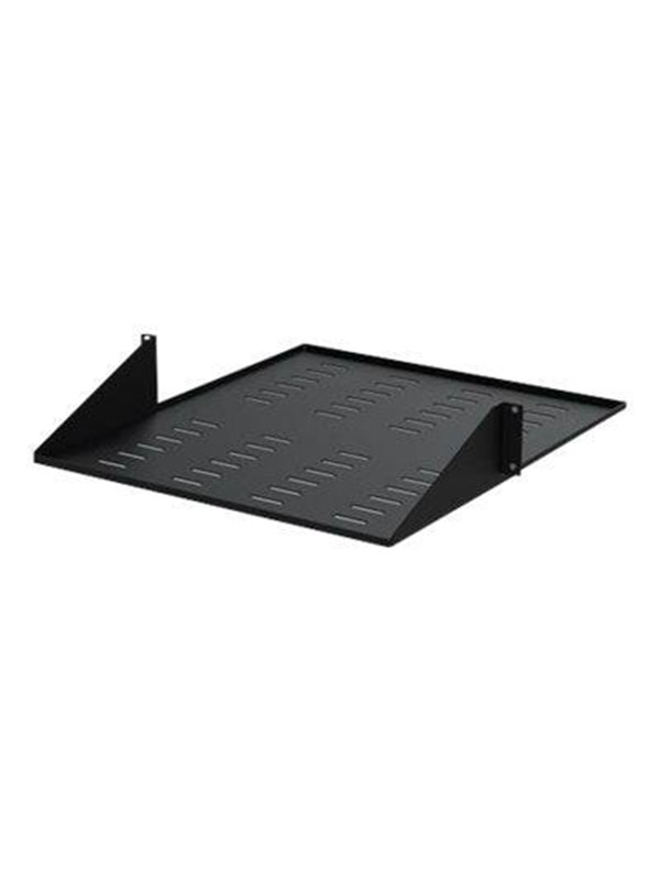 StarTech.com 2 Post Server Rack Shelf - Vented - Center Mount - Black - Supports up to 75 lb. - 2 post Network Rack Shelf rack shelf - 2U