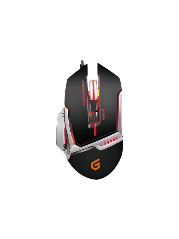 Conceptronic DJEBBEL 8 - mouse - USB - black silver - Mouse - Optic - 8 knappar - Silver